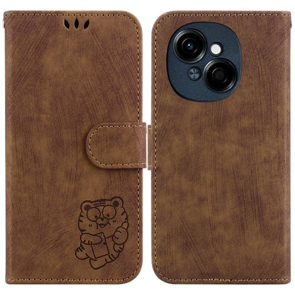 Little Tiger Embossed Leather Phone Case, For Tecno Pop 10 / Spark Go 2 4G, For Tecno Camon 40 Pro 4G, For Tecno Camon 40, For Tecno Pop 9 5G / Spark 30C 5G, For Tecno Camon 30S / Camon 30S Pro, For Tecno Spark 30 Pro, For Tecno Spark 30 4G            ...