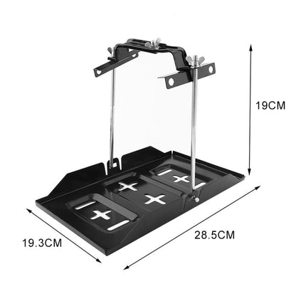 Car Universal Battery Bracket Adjustable Battery Fixed Holder + Base Tray, 28.5cm Base + 19cm Bracket, 28.5cm Base + 23cm Bracket, 28.5cm Base + 27cm Bracket, 34.5cm Base + 19cm Bracket, 34.5cm Base + 23cm Bracket, 34.5cm Base + 27cm Bracket