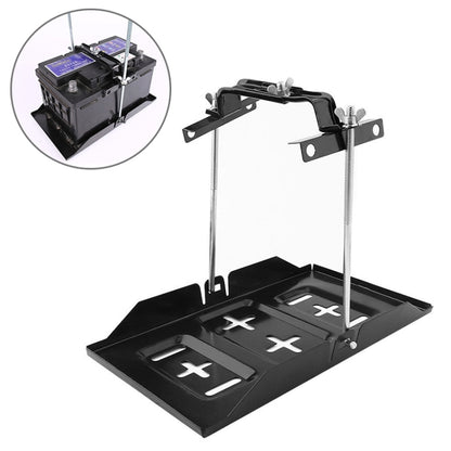 Car Universal Battery Bracket Adjustable Battery Fixed Holder + Base Tray, 28.5cm Base + 19cm Bracket, 28.5cm Base + 23cm Bracket, 28.5cm Base + 27cm Bracket, 34.5cm Base + 19cm Bracket, 34.5cm Base + 23cm Bracket, 34.5cm Base + 27cm Bracket