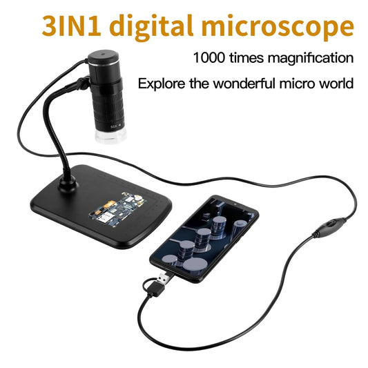 Microscopio digital 104 en 1000 AN3 1X con soporte de tubo helicoidal, AN104 50X-1000X