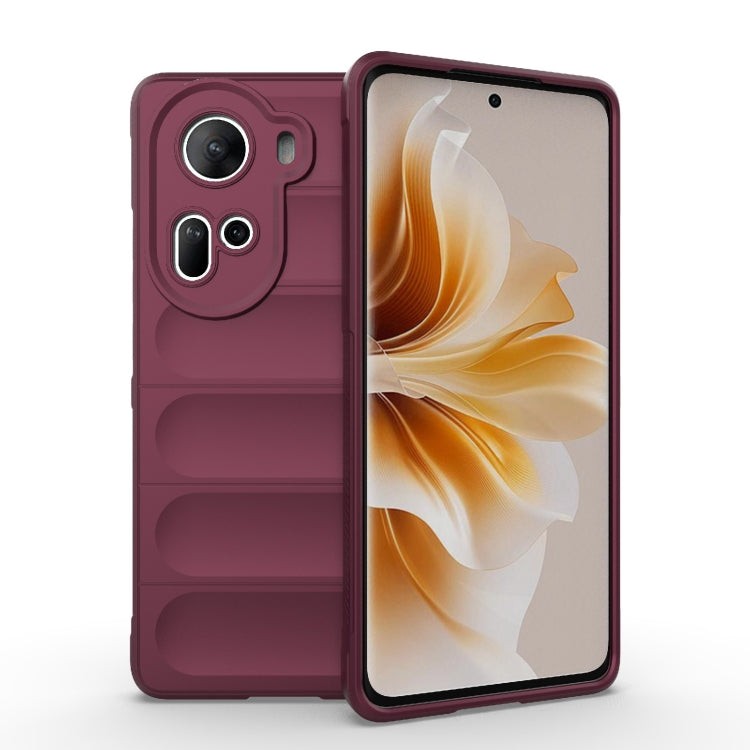 Étui de téléphone Magic Shield en TPU + flanelle, Pour OPPO Find X7 Ultra 5G, Pour OPPO A58 4G Global, Pour OPPO Reno10 5G Global, Pour OPPO A78 4G Global, Pour OPPO Find X8 Pro 5G, Pour OPPO A79 5G Global