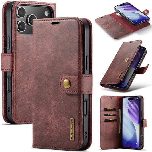 DG.MING Crazy Horse Texture Detachable Magnetic Leather Phone Case, For iPhone 18 Pro / 17 Pro, For iPhone 18 Pro Max / 17 Pro Max, For iPhone 17e / 16e, For iPhone 17, For iPhone Air, For iPhone 16 Pro Max, For iPhone 16 Pro, For iPhone 16 Plus