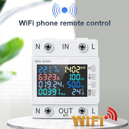 KWS-302WF 170-270V Multifunctional AC Digital Display Rail Voltage and Current Monitoring Meter, KWS-302WF