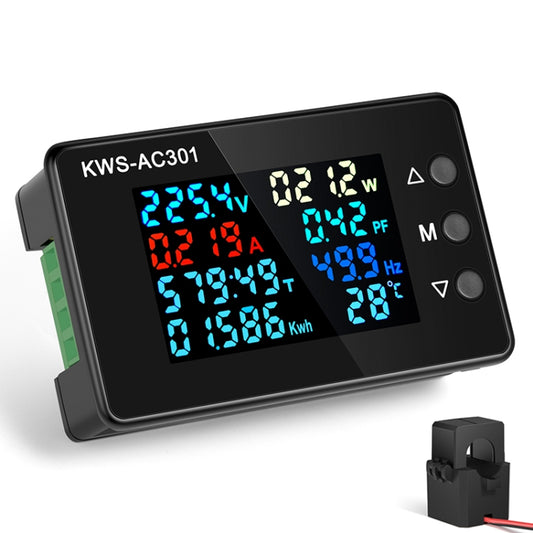 KWS-AC301-100A 50-300V AC Digital Current Voltmeter with Opening Transformer, KWS-AC301-100A with Opening Transformer