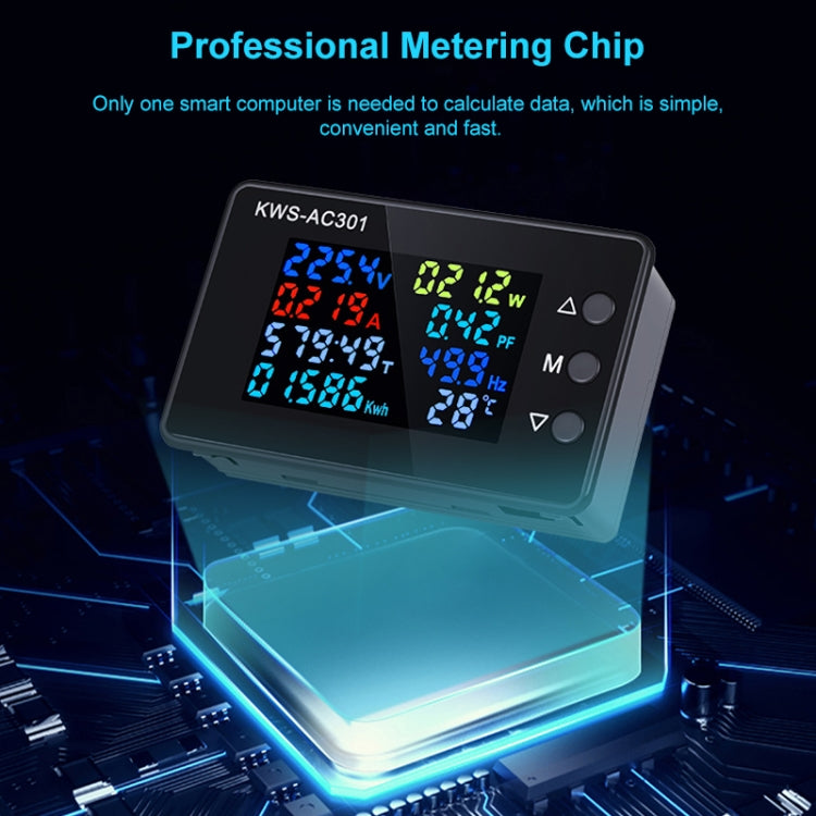 KWS-AC301-100A 50-300V AC Digital Current Voltmeter with Opening Transformer, KWS-AC301-100A with Opening Transformer