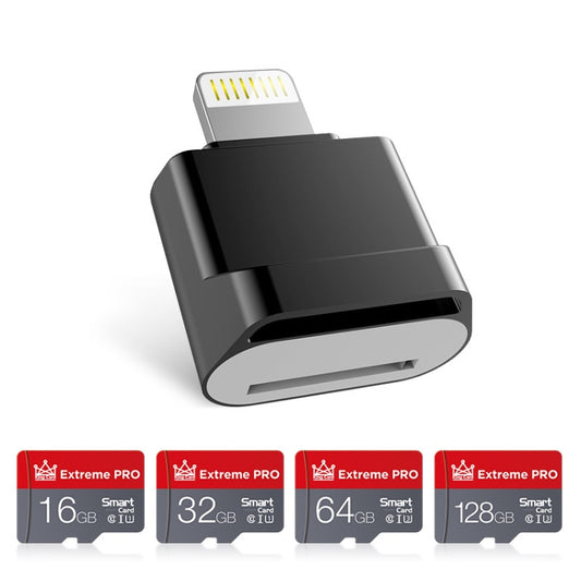Adaptateur MicroDrive 8 broches vers carte TF, lecteur de cartes TF pour mini iPhone et iPad