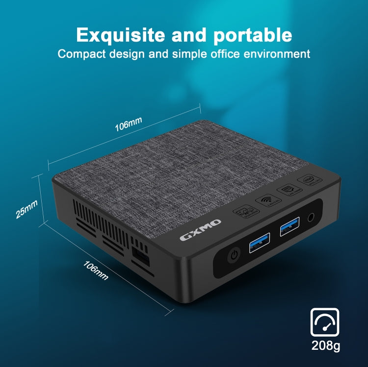 GXMO N42 Windows 11 Intel Gemini Lake N4000 Mini PC NVME SSD WiFi Mini Desktop Computer