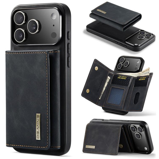 DG.MING M1 Series 3-Fold Multi Card Wallet Leather Phone Case, For iPhone 18 Pro / 17 Pro, For iPhone 18 Pro Max / 17 Pro Max, For iPhone 17e / 16e, For iPhone 17, For iPhone Air, For iPhone 16 Pro Max, For iPhone 16 Pro, For iPhone 16 Plus, For iPhone...