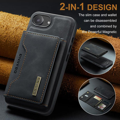 DG.MING M2 Series 3-Fold Card Bag Wallet Leather Phone Case, For iPhone 17e / 16e, For iPhone 17 Pro Max, For iPhone 17 Pro, For iPhone 17, For iPhone Air, For iPhone 16 Pro Max, For iPhone 16 Pro, For iPhone 16 Plus, For iPhone 16, For iPhone 15 Pro M...
