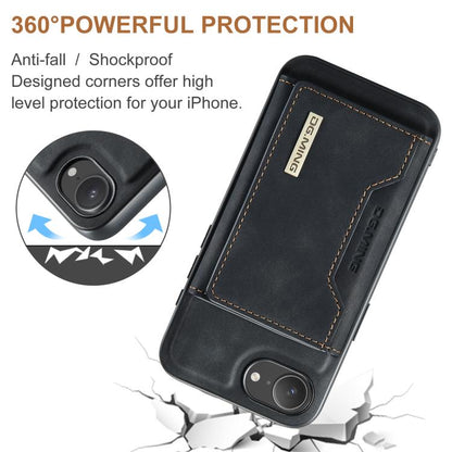 DG.MING M2 Series 3-Fold Card Bag Wallet Leather Phone Case, For iPhone 17e / 16e, For iPhone 17 Pro Max, For iPhone 17 Pro, For iPhone 17, For iPhone Air, For iPhone 16 Pro Max, For iPhone 16 Pro, For iPhone 16 Plus, For iPhone 16, For iPhone 15 Pro M...