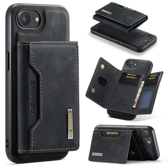 DG.MING M2 Series 3-Fold Card Bag Wallet Leather Phone Case, For iPhone 17e / 16e, For iPhone 17 Pro Max, For iPhone 17 Pro, For iPhone 17, For iPhone Air, For iPhone 16 Pro Max, For iPhone 16 Pro, For iPhone 16 Plus, For iPhone 16, For iPhone 15 Pro M...