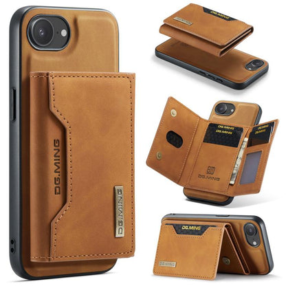 DG.MING M2 Series 3-Fold Card Bag Wallet Leather Phone Case, For iPhone 17e / 16e, For iPhone 17 Pro Max, For iPhone 17 Pro, For iPhone 17, For iPhone Air, For iPhone 16 Pro Max, For iPhone 16 Pro, For iPhone 16 Plus, For iPhone 16, For iPhone 15 Pro M...