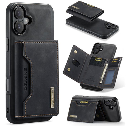 DG.MING M2 Series 3-Fold Card Bag Wallet Leather Phone Case, For iPhone 18 Pro / 17 Pro, For iPhone 18 Pro Max / 17 Pro Max, For iPhone 17e / 16e, For iPhone 17, For iPhone Air, For iPhone 16 Pro Max, For iPhone 16 Pro, For iPhone 16 Plus, For iPhone 1...