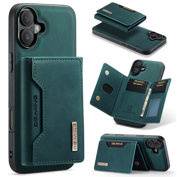 DG.MING M2 Series 3-Fold Card Bag Wallet Leather Phone Case, For iPhone 18 Pro / 17 Pro, For iPhone 18 Pro Max / 17 Pro Max, For iPhone 17e / 16e, For iPhone 17, For iPhone Air, For iPhone 16 Pro Max, For iPhone 16 Pro, For iPhone 16 Plus, For iPhone 1...