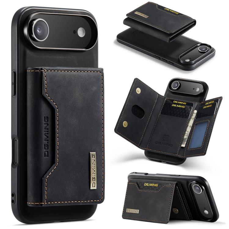 DG.MING M2 Series 3-Fold Card Bag Wallet Leather Phone Case, For iPhone 18 Pro / 17 Pro, For iPhone 18 Pro Max / 17 Pro Max, For iPhone 17e / 16e, For iPhone 17, For iPhone Air, For iPhone 16 Pro Max, For iPhone 16 Pro, For iPhone 16 Plus, For iPhone 1...