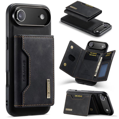 DG.MING M2 Series 3-Fold Card Bag Wallet Leather Phone Case, For iPhone 18 Pro / 17 Pro, For iPhone 18 Pro Max / 17 Pro Max, For iPhone 17e / 16e, For iPhone 17, For iPhone Air, For iPhone 16 Pro Max, For iPhone 16 Pro, For iPhone 16 Plus, For iPhone 1...