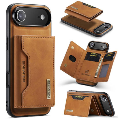 DG.MING M2 Series 3-Fold Card Bag Wallet Leather Phone Case, For iPhone 18 Pro / 17 Pro, For iPhone 18 Pro Max / 17 Pro Max, For iPhone 17e / 16e, For iPhone 17, For iPhone Air, For iPhone 16 Pro Max, For iPhone 16 Pro, For iPhone 16 Plus, For iPhone 1...