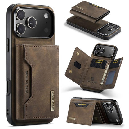 DG.MING M2 Series 3-Fold Card Bag Wallet Leather Phone Case, For iPhone 18 Pro / 17 Pro, For iPhone 18 Pro Max / 17 Pro Max, For iPhone 17e / 16e, For iPhone 17, For iPhone Air, For iPhone 16 Pro Max, For iPhone 16 Pro, For iPhone 16 Plus, For iPhone 1...