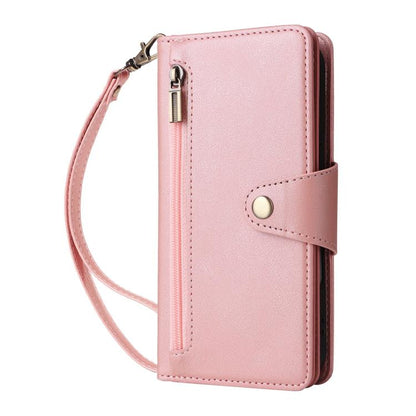 Rivet Buckle 9 Cards Three Fold Leather Phone Case, For iPhone 18 / 17, For iPhone 18 Pro / 17 Pro, For iPhone 18 Pro Max / 17 Pro Max, For iPhone 17e / 16e, For iPhone Air, For iPhone 16 Pro Max, For iPhone 16 Pro, For iPhone 16 Plus, For iPhone 16   ...