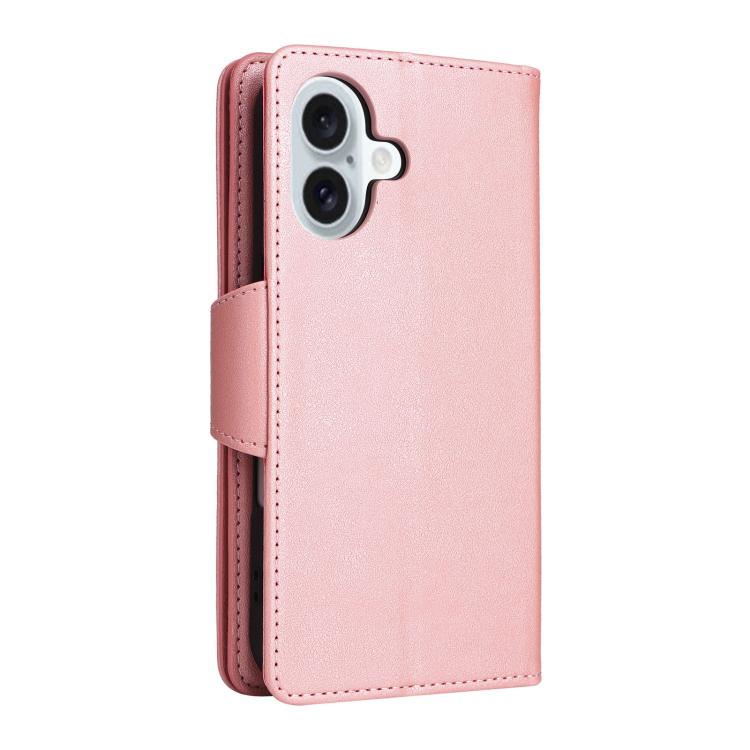 Rivet Buckle 9 Cards Three Fold Leather Phone Case, For iPhone 18 / 17, For iPhone 18 Pro / 17 Pro, For iPhone 18 Pro Max / 17 Pro Max, For iPhone 17e / 16e, For iPhone Air, For iPhone 16 Pro Max, For iPhone 16 Pro, For iPhone 16 Plus, For iPhone 16   ...