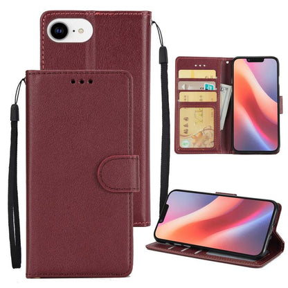 3-Card Slots Multifunctional Leather Phone Case, For iPhone 17e / 16e, For iPhone 17 Pro Max, For iPhone 17 Pro, For iPhone 17, For iPhone Air, For iPhone 16 Pro Max, For iPhone 16 Pro, For iPhone 16 Plus, For iPhone 16, For iPhone 15 Pro Max          ...