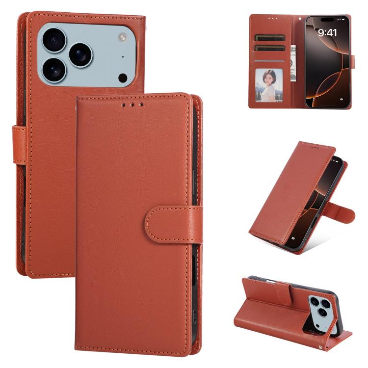 3-Card Slots Multifunctional Leather Phone Case, For iPhone 18 / 17, For iPhone 18 Pro / 17 Pro, For iPhone 18 Pro Max / 17 Pro Max, For iPhone 17e / 16e, For iPhone Air, For iPhone 16 Pro Max, For iPhone 16 Pro, For iPhone 16 Plus, For iPhone 16      ...