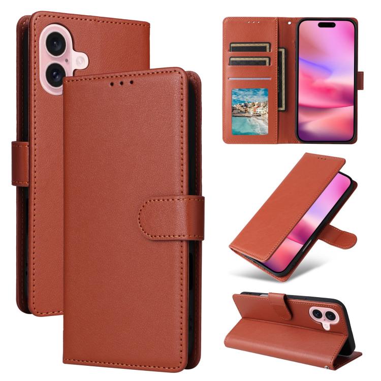 3-Card Slots Multifunctional Leather Phone Case, For iPhone 18 / 17, For iPhone 18 Pro / 17 Pro, For iPhone 18 Pro Max / 17 Pro Max, For iPhone 17e / 16e, For iPhone Air, For iPhone 16 Pro Max, For iPhone 16 Pro, For iPhone 16 Plus, For iPhone 16      ...