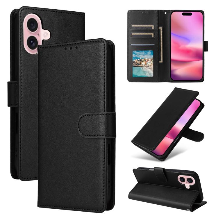 3-Card Slots Multifunctional Leather Phone Case, For iPhone 18 / 17, For iPhone 18 Pro / 17 Pro, For iPhone 18 Pro Max / 17 Pro Max, For iPhone 17e / 16e, For iPhone Air, For iPhone 16 Pro Max, For iPhone 16 Pro, For iPhone 16 Plus, For iPhone 16      ...