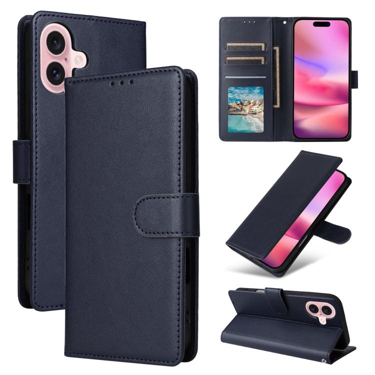 3-Card Slots Multifunctional Leather Phone Case, For iPhone 18 / 17, For iPhone 18 Pro / 17 Pro, For iPhone 18 Pro Max / 17 Pro Max, For iPhone 17e / 16e, For iPhone Air, For iPhone 16 Pro Max, For iPhone 16 Pro, For iPhone 16 Plus, For iPhone 16      ...
