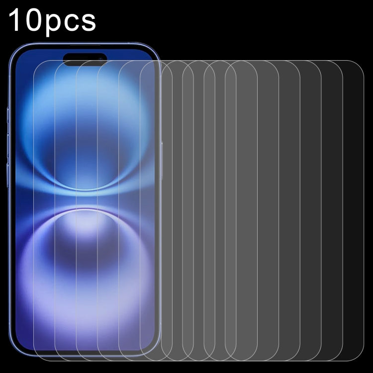 10pcs 0.26mm 9H 2.5D Tempered Glass Film, For iPhone 17 Pro Max, For iPhone 17 / 17 Pro, For iPhone Air, For iPhone 16 Pro Max, For iPhone 16 Pro, For iPhone 16, For iPhone 16 Plus, For iPhone 15 Plus / 15 Pro Max, For iPhone 15 / 15 Pro