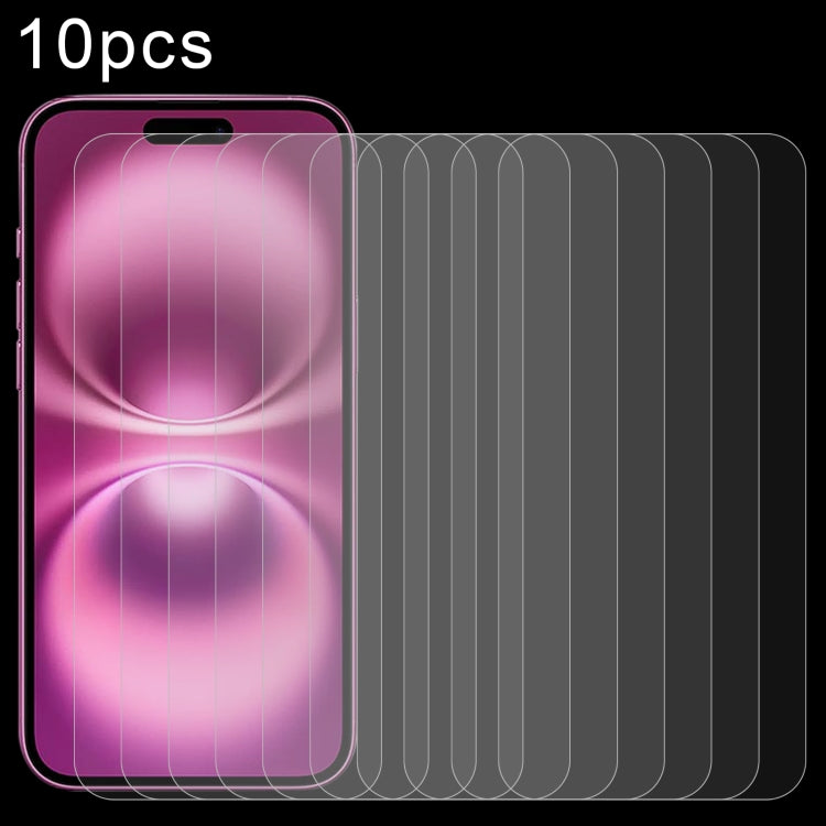 10pcs 0.26mm 9H 2.5D Tempered Glass Film, For iPhone 17 Pro Max, For iPhone 17 / 17 Pro, For iPhone Air, For iPhone 16 Pro Max, For iPhone 16 Pro, For iPhone 16, For iPhone 16 Plus, For iPhone 15 Plus / 15 Pro Max, For iPhone 15 / 15 Pro
