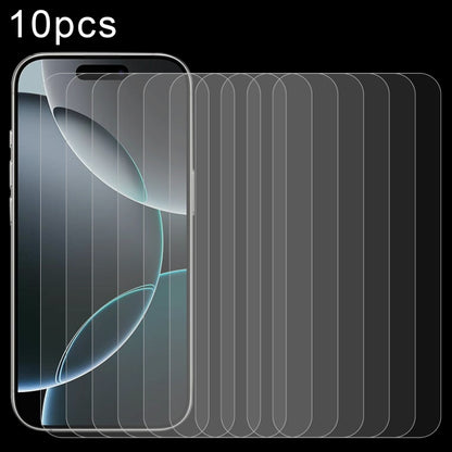 10pcs 0.26mm 9H 2.5D Tempered Glass Film, For iPhone 18 Pro / 17 / 17 Pro, For iPhone 18 Pro Max / 17 Pro Max, For iPhone Air, For iPhone 16 Pro Max, For iPhone 16 Pro, For iPhone 16, For iPhone 16 Plus, For iPhone 15 Plus / 15 Pro Max                 ...