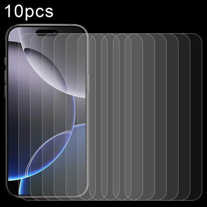 10pcs 0.26mm 9H 2.5D Tempered Glass Film, For iPhone 17 Pro Max, For iPhone 17 / 17 Pro, For iPhone Air, For iPhone 16 Pro Max, For iPhone 16 Pro, For iPhone 16, For iPhone 16 Plus, For iPhone 15 Plus / 15 Pro Max, For iPhone 15 / 15 Pro
