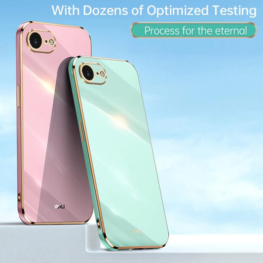 XINLI Straight Edge 6D Electroplate TPU Phone Case, For iPhone 16e / 17e, For iPhone 17 Pro Max, For iPhone 17 Pro, For iPhone Air, For iPhone 16 Pro Max, For iPhone 16 Pro, For iPhone 16 Plus, For iPhone 16, For iPhone 15 Pro Max, For iPhone 15 Pro   ...