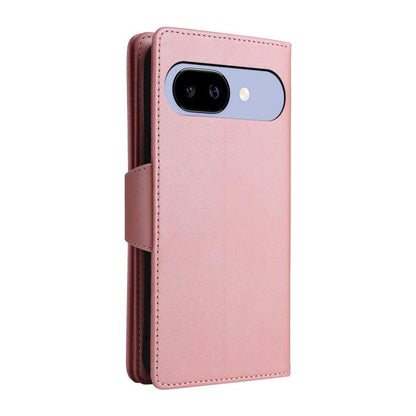 Rivet Buckle 9 Cards Three Fold Leather Phone Case, For Google Pixel 10a, For Google Pixel 10 Pro XL / 9 Pro XL, For Google Pixel 10 / 10 Pro, For Google Pixel 9a, For Google Pixel 9 Pro, For Google Pixel 9, For Google Pixel 8a, For Google Pixel 8 Pro ...