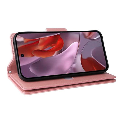 Rivet Buckle 9 Cards Three Fold Leather Phone Case, For Google Pixel 10a, For Google Pixel 10 Pro XL / 9 Pro XL, For Google Pixel 10 / 10 Pro, For Google Pixel 9a, For Google Pixel 9 Pro, For Google Pixel 9, For Google Pixel 8a, For Google Pixel 8 Pro ...