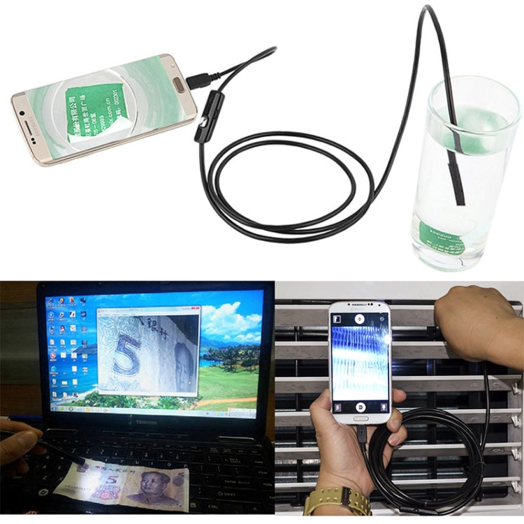 AN97 Waterproof Micro USB Endoscope Hard Tube Inspection Camera for Parts of OTG Function Android Mobile Phone, with 6 LEDs, 5.5mm, 7mm, 8mm
