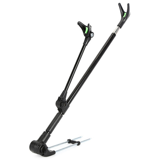 Soporte de torreta para caña de pescar de acero inoxidable reforzado, 2.4 m, negro