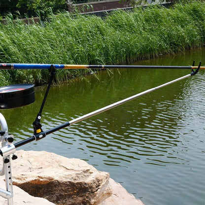 Stainless Steel Thickened Fishing Rod Turret Bracket, 2.4m Black