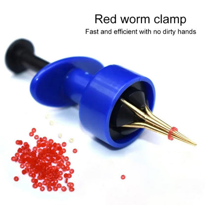 Red Worm Clip Hanging Bait Device Earthworm Live Bait Clip, 1pc