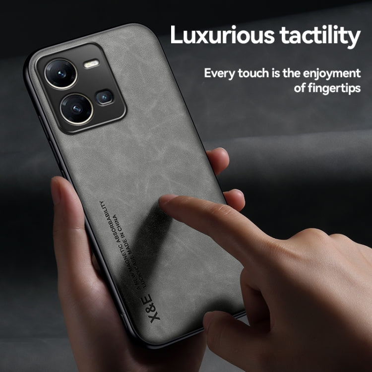 Skin Feel Magnetic Leather Back Phone Case, For vivo X100 Pro, For vivo X100, For vivo iQOO 12 Pro, For vivo iQOO 12, For vivo V29e, For vivo V29e Global, For vivo Y35 4G / Y35+
