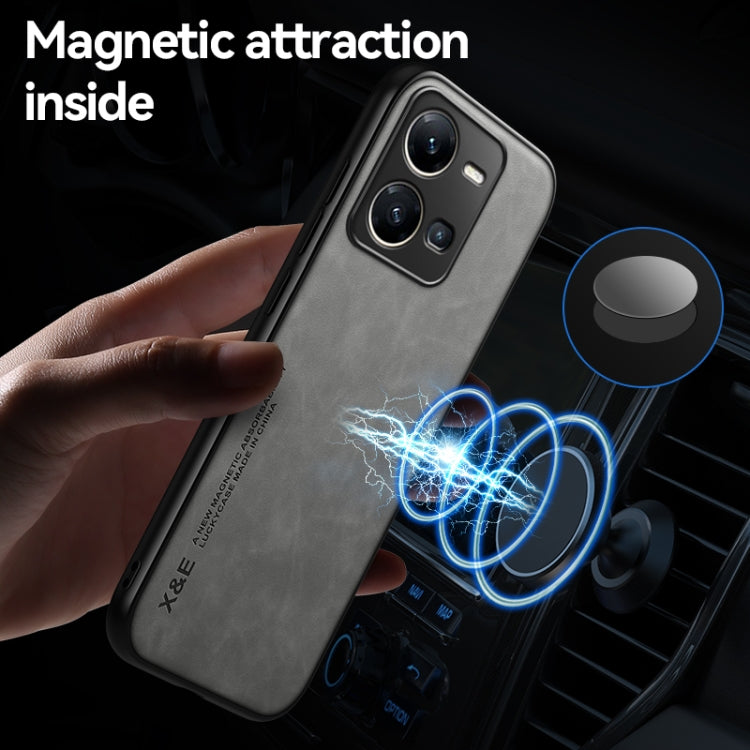 Skin Feel Magnetic Leather Back Phone Case