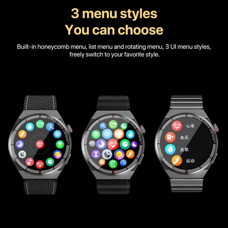 1.3 inch Bamboo Steel Band IP68 Waterproof Smart Watch Support Bluetooth Call, Silver Steel Band, Black Steel Band