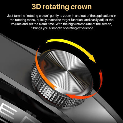 1.3 inch Bamboo Steel Band IP68 Waterproof Smart Watch Support Bluetooth Call, Silver Steel Band, Black Steel Band