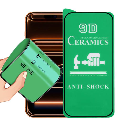 9D Full Screen Full Glue Ceramic Film, For iPhone 18 Pro / 17 Pro, For iPhone 18 Pro Max / 17 Pro Max, For iPhone 17, For iPhone Air, For iPhone 16 Pro Max, For iPhone 16 Pro, For iPhone 16 Plus, For iPhone 16, For iPhone 15 Pro Max, For iPhone 15 Pro
