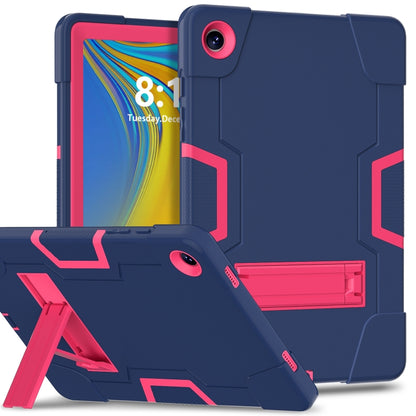 Contrast Color Silicone PC Tablet Case with Holder