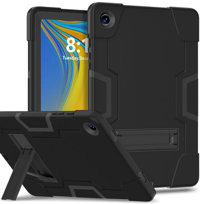 Contrast Color Silicone PC Tablet Case with Holder