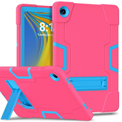 Contrast Color Silicone PC Tablet Case with Holder