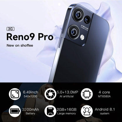 Reno9 Pro / B55, 6.49 inch Screen, Face Identification, Android  8.1 MTK6580A Quad Core, Network: 3G, OTG, Dual SIM, 2GB+16GB, i15 Pro Max / N85 1GB+16GB