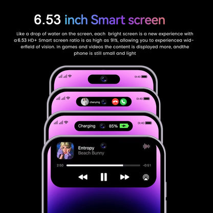 i15 Pro Max / U18, 6.53 inch Screen, Face Identification, Android 9.1 SC7731E Quad Core, Network: 3G, Dual SIM, i15 Pro Max / U18 2GB+16GB